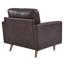 Fauteuil en cuir fleur Valor