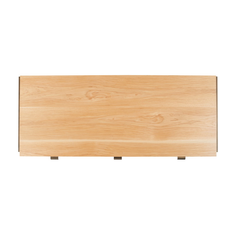 Vera Solid Wood Writing Desk, Walnut/Antique Brass
