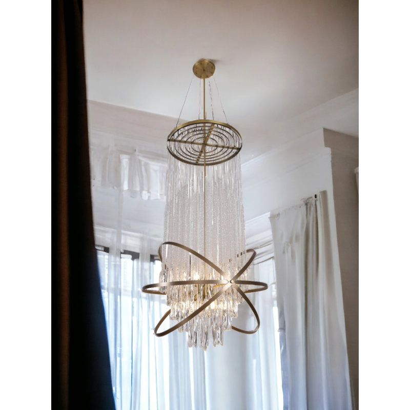 Lustre géométrique en cristal