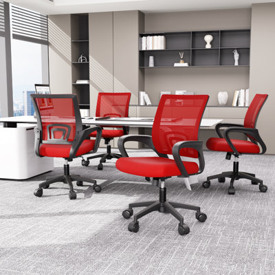 Ergonomic Swivel Home Office Task Chair Adjustable Lumbar Support, Height, and Tilt Function, Comfortable Design for All-Day Productivity
