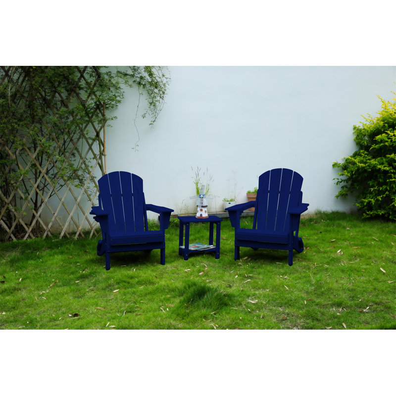 Chaise Adirondack pliante avec table d'appoint, Marine