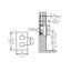 Mélangeur de douche thermostatique 1 bouton carré-38783256