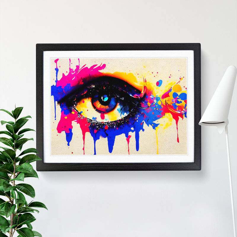 Eye Of A Woman Vol.2 Abstract - Single Picture Frame Print, Black Framed, 46cm H x 64cm W x 2cm D
