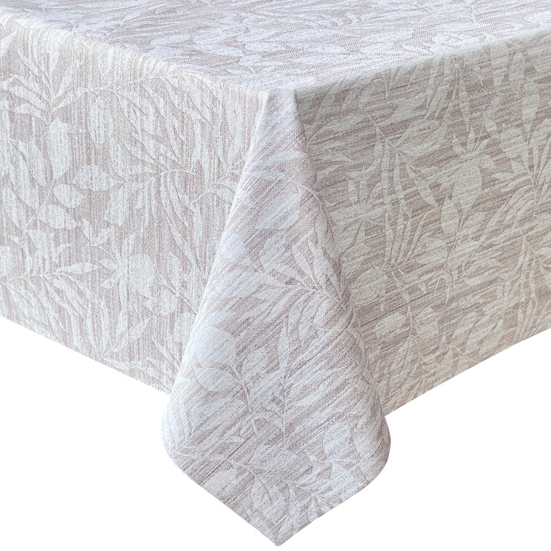 Nappe en plastique / vinyle rectangulaire, Beige, 106 po x 52 po