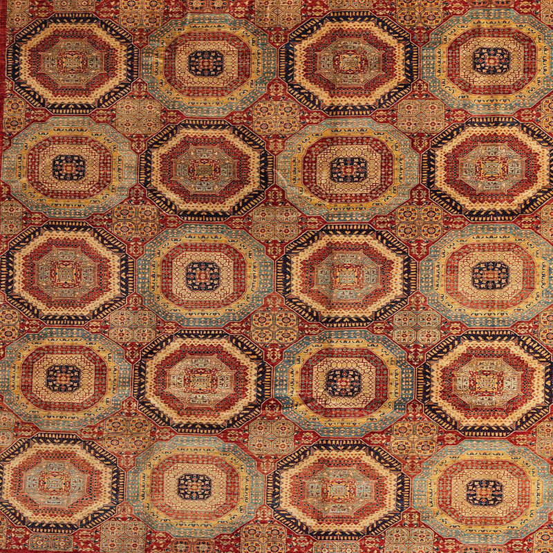 Tapis abstrait moderne 4147, Carré 5 pi