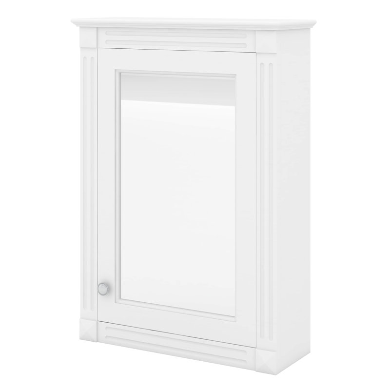 Armoire à pharmacie de salle de bain avec miroir, armoire de rangement murale à porte miroir simple avec tablette réglable, armoire murale avec porte réversible