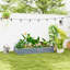 Outsunny Galvanised Raised Garden Bed, 180 x 90 x 30cm, Silver