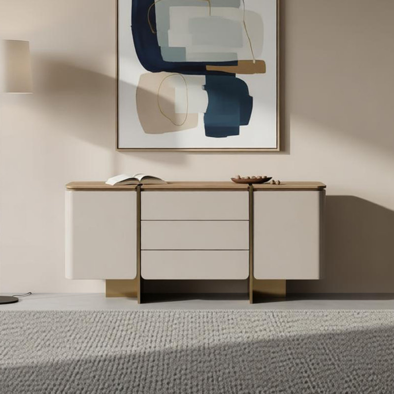 Armoire d'entrée de style italien de luxe, H 27,55 po x l 62,99 po x P 15,75 po