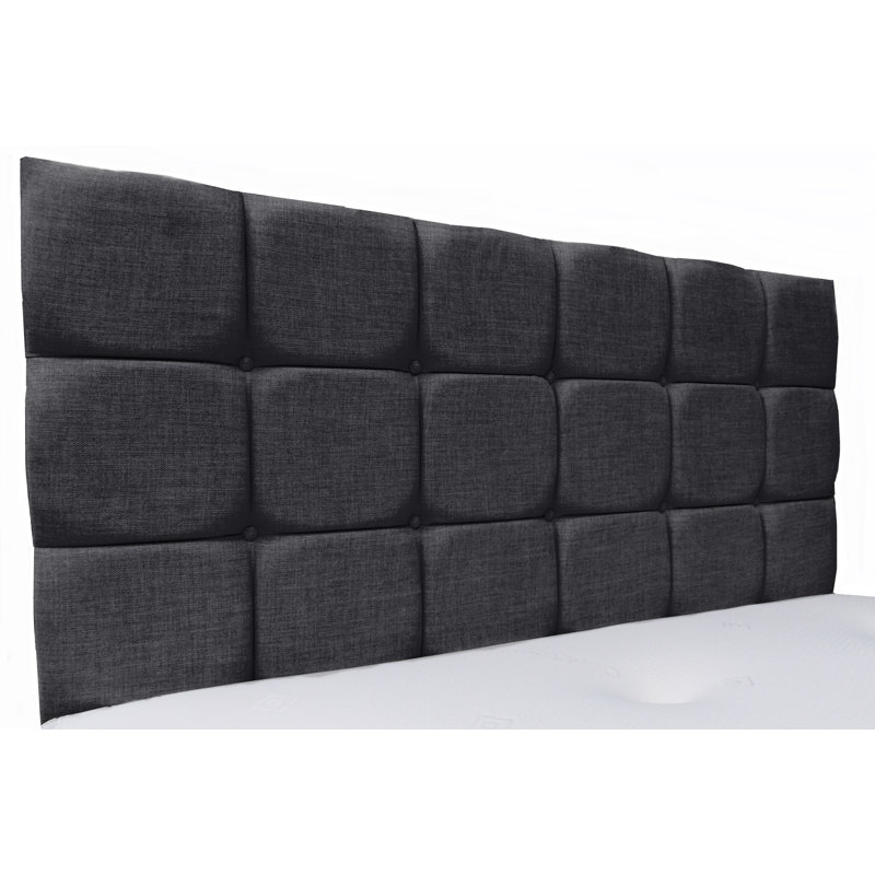 Lennart Upholstered Headboard, Charcoal, Small Single (2'6)