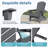 Set of 4 Foldable Adirondack Outdoor Lounge Chairs with Cup Holders for Patio Poolside-1533697959