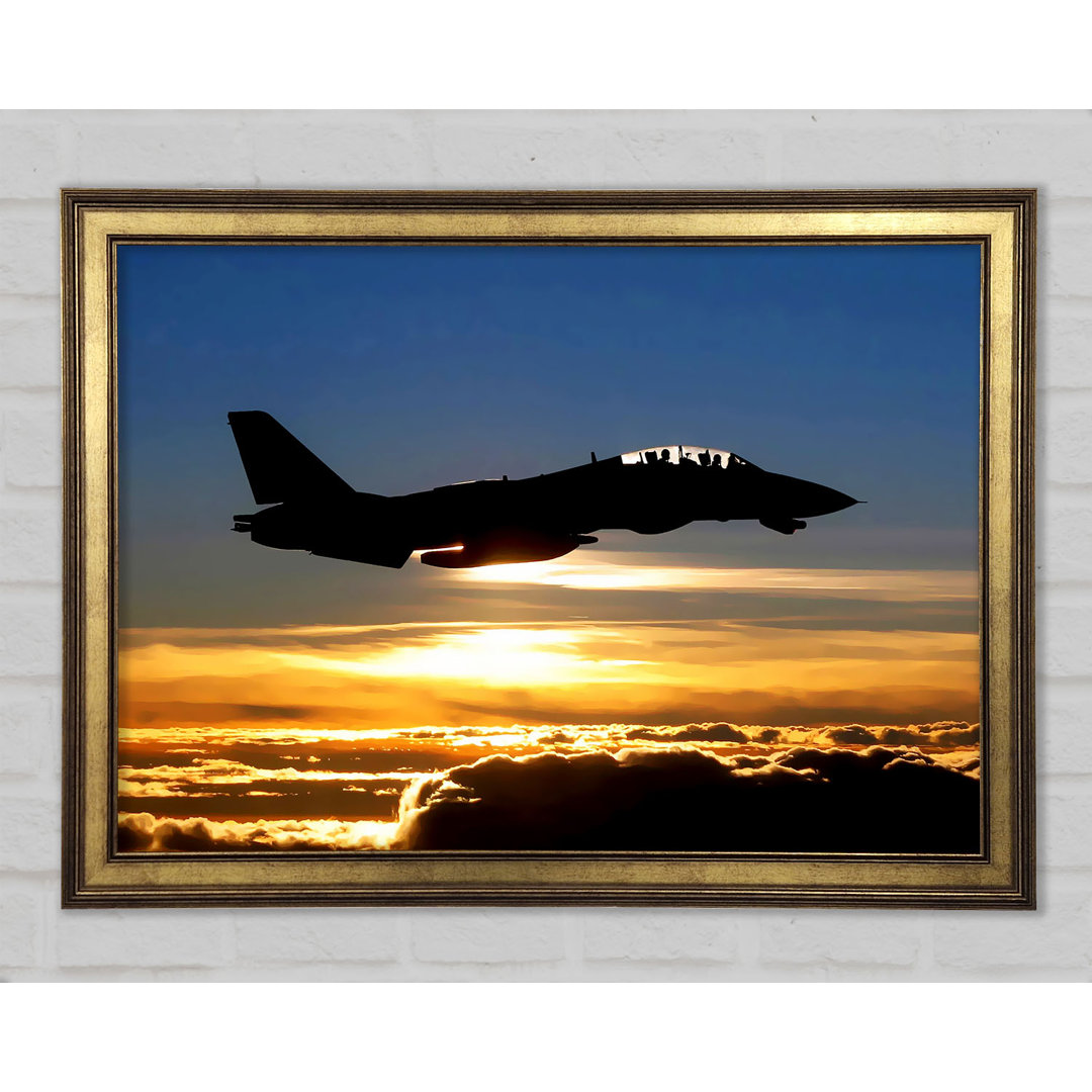 Fighter Pilots At Sunset - Einzelne Bilderrahmen Kunstdrucke