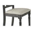 Ensemble de 2 chaises d'appoint en lin brun clair et gris patiné Wallace
