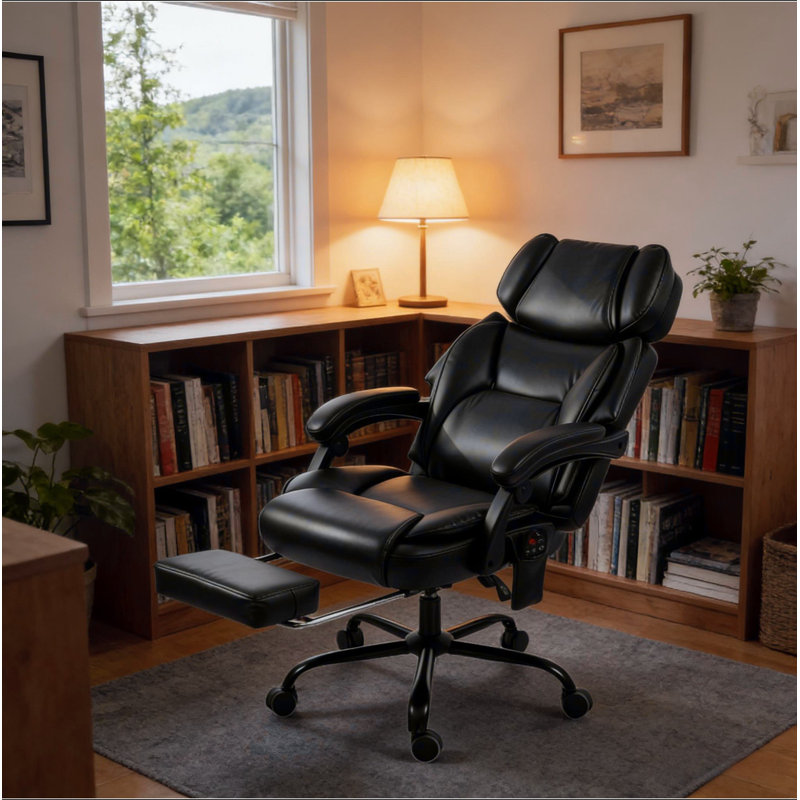 Chaise d'ordinateur douce, chaise de massage, chaise à haut dossier, chaise de bureau