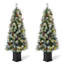 Regular Green Realistic Artificial Pine Christmas Tree with Lights-1501907039
