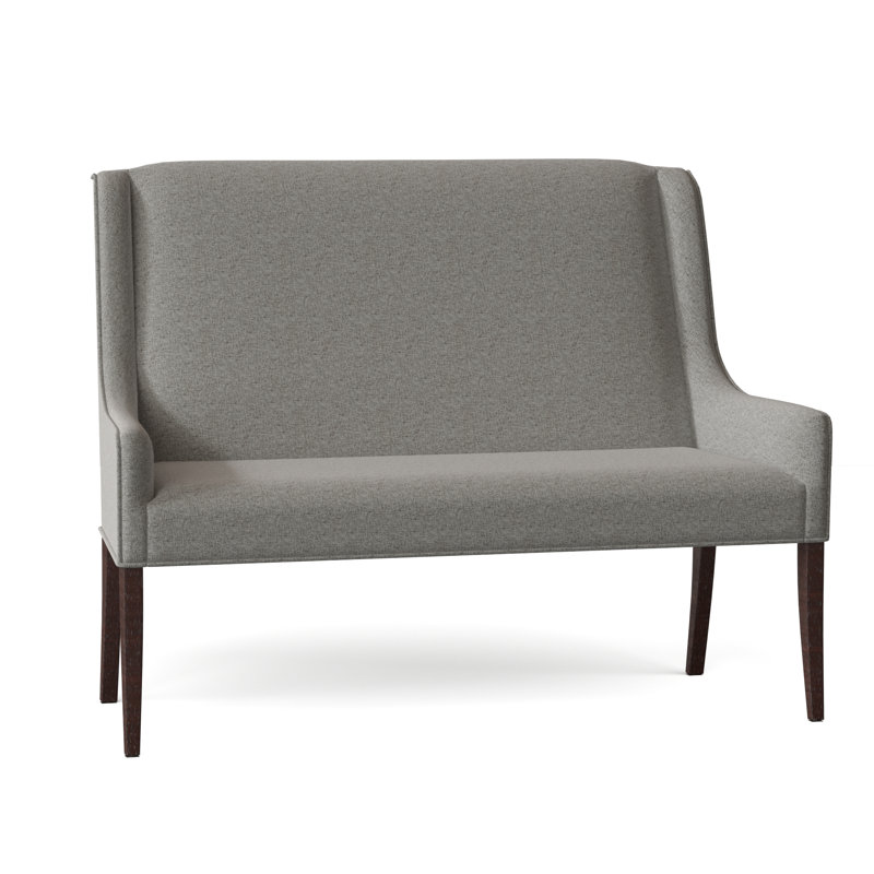 Dora 55.5" Recessed Arm Settee, Espresso, Linen (3152 72)