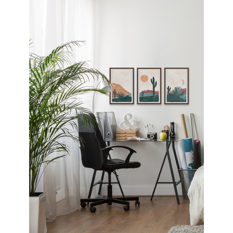 A Desert Oasis - 3 Piece Single Picture Frame Painting, 61cm H x 41cm W x 3.81cm D
