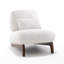  2 Pieces Upholstered Accent Chair, Sharpa Tilt-Back Lounge Chair With Wood Leg-179208912