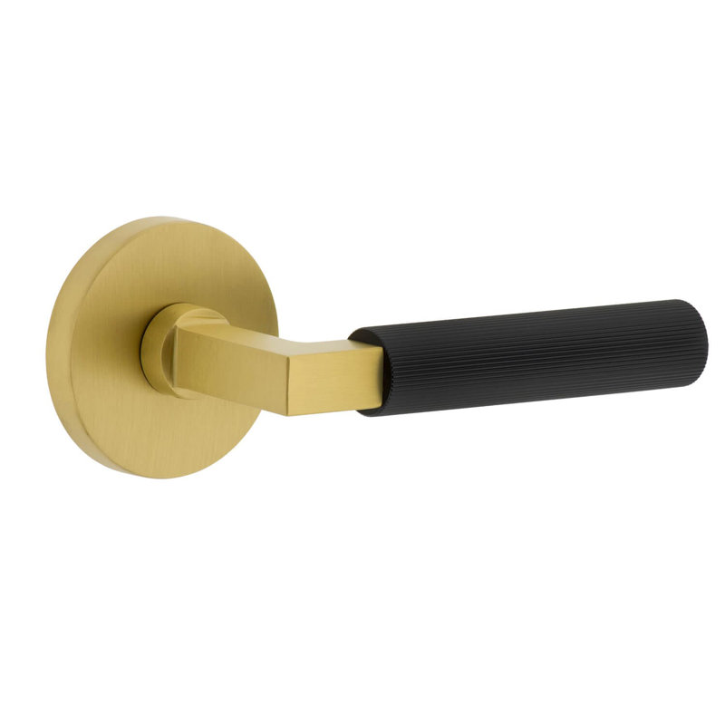 Poignée de porte en laiton, 2.75", Droite, Intimité