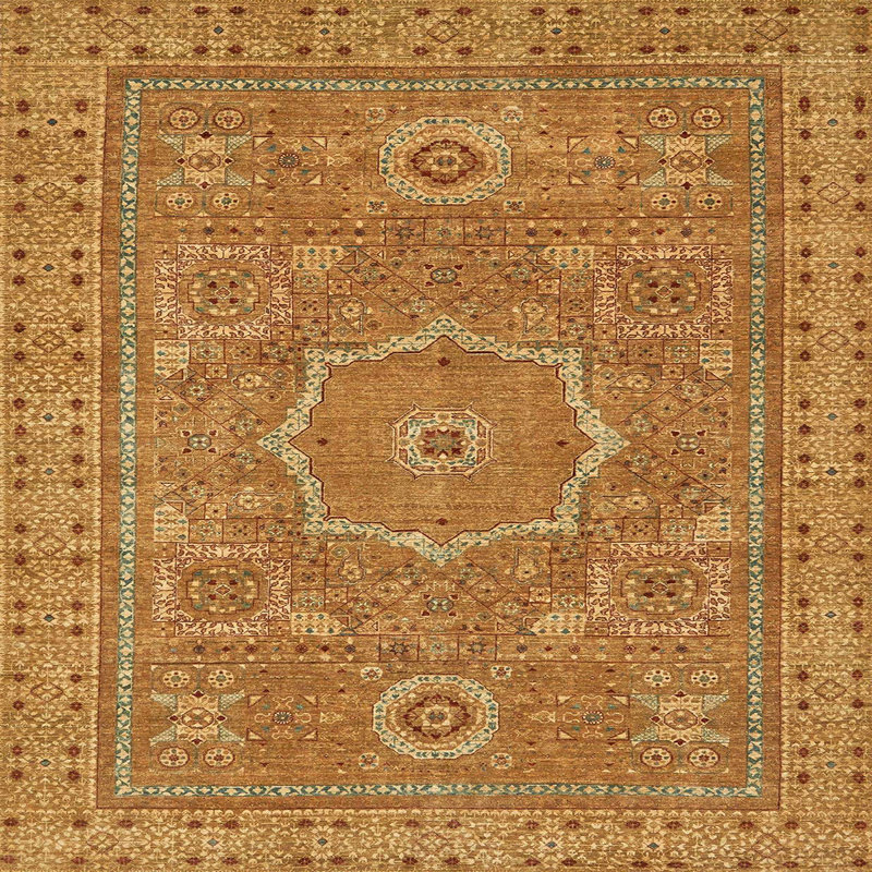 Abstract Indoor Rug, Square 4'