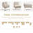 Jacqulene Modern Minimalist Corduroy Module Combination Sofa with USB Charging Ports-1075049923
