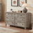 7 Drawers Dresser For Bedroom, Farmhouse 54" Wide Wood Dressers Chest Of Drawers, Vintage Design TV Stand, Rustic Storage Dresser Organizer With Metal Handle Closet For Living Room, Hallway-77847534