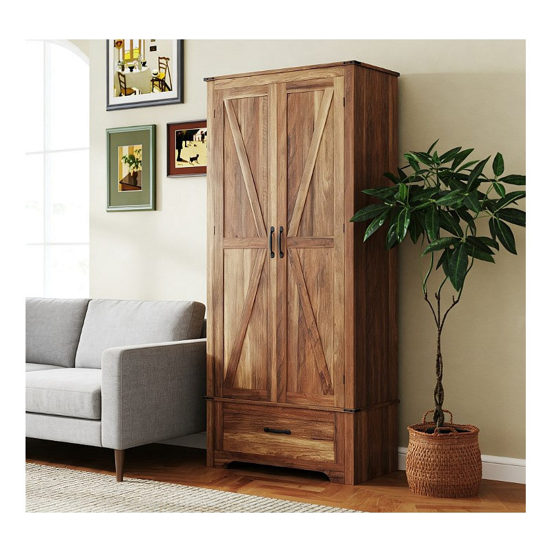 Armoire de cuisine, armoire avec tablettes réglables