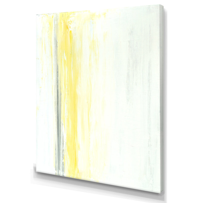Vvgray And Yeollow Abstract Merging - Art mural moderne et contemporain sur toile, H 32 po x l 16 po x P 1 po, Toile tendue