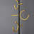 Leiani 6 - Hook Coat Rack with Marble Base, Compact Design Easy Assembly Crescent-Shaped Art Style