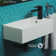 Voltaire Rectangular Ceramic Wall Hung Sink with Right Side Faucet Mount