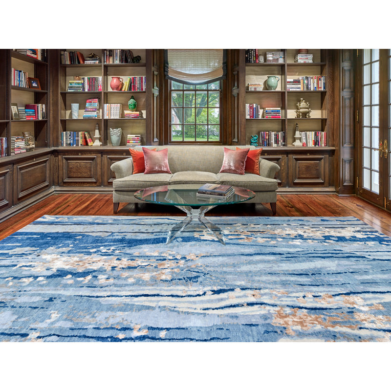Contemporary Abstract Area Rug, Rectangle 12' x 18'