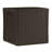 Suncast 60 Gallon Resin Wicker Design Cube Shape Storage Deck Box, Java
