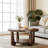 Round 2-Tier Wood Accent Center Coffee Table