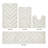 Hugo Premium 100% Cotton 1990 GSM 4-Piece Tufted Bath Rug Set with Non-Slip Spray Latex Backing, OEKO-TEX® Certified, Super Absorbent & Machine Washable, Ivory-286268732-286268705