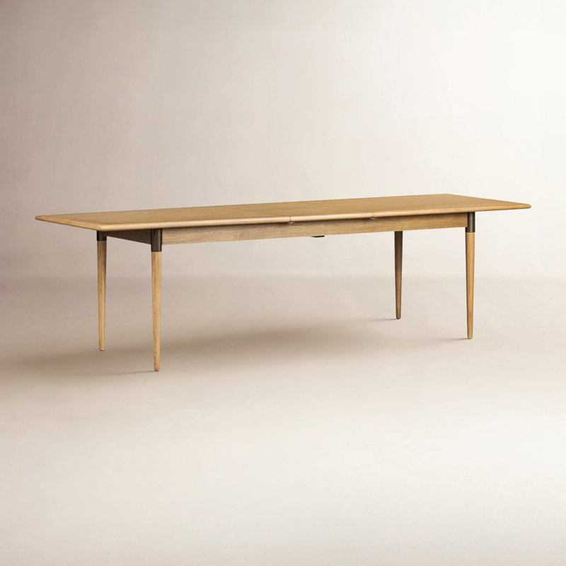 Harper Solid Wood Dining Table, Fawn Oak