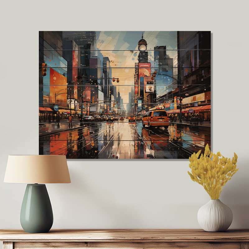 City Philadelphia Popart II sur bois, H 10 po x l 20 po x P 0,78 po