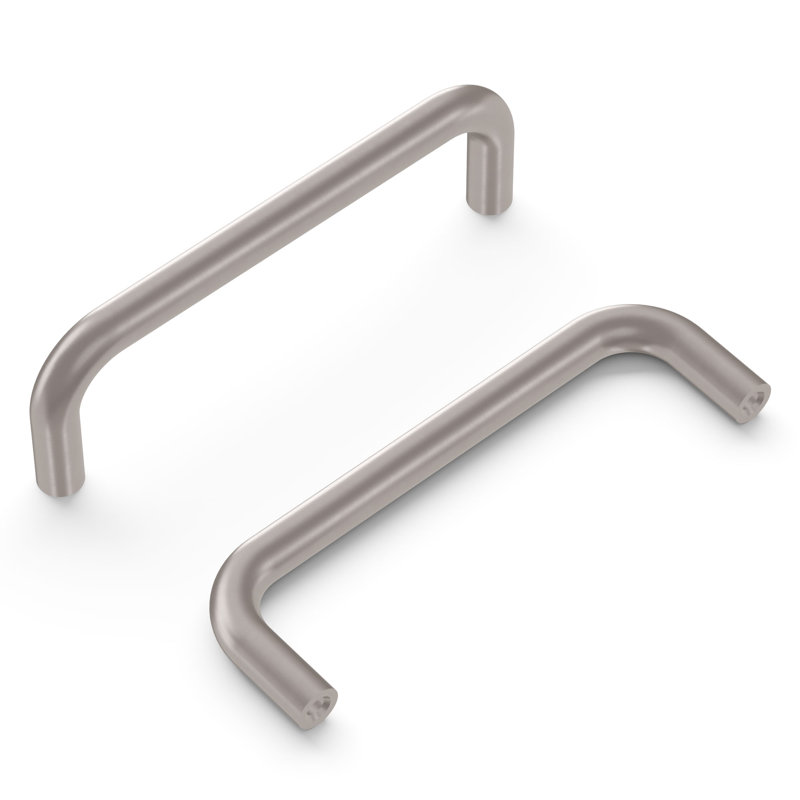 Poignée en métal 3 po, Nickel satiné, 3-1/2"