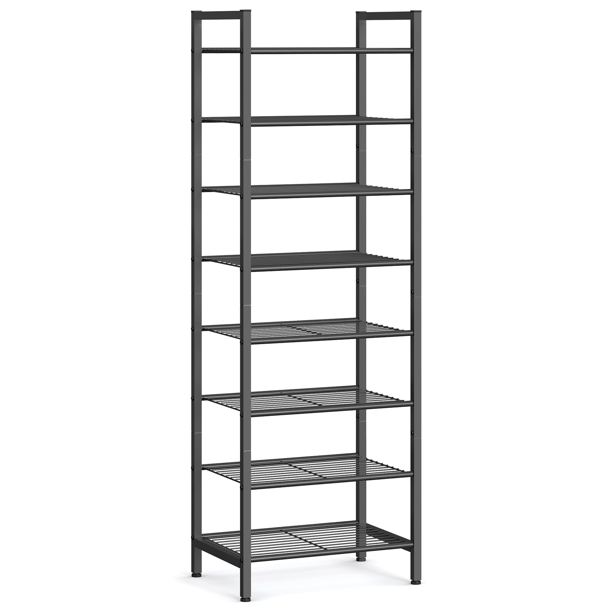 Rebrilliant Narrow Shoe Rack, Sturdy Tier Metal Tall Shoe Rack