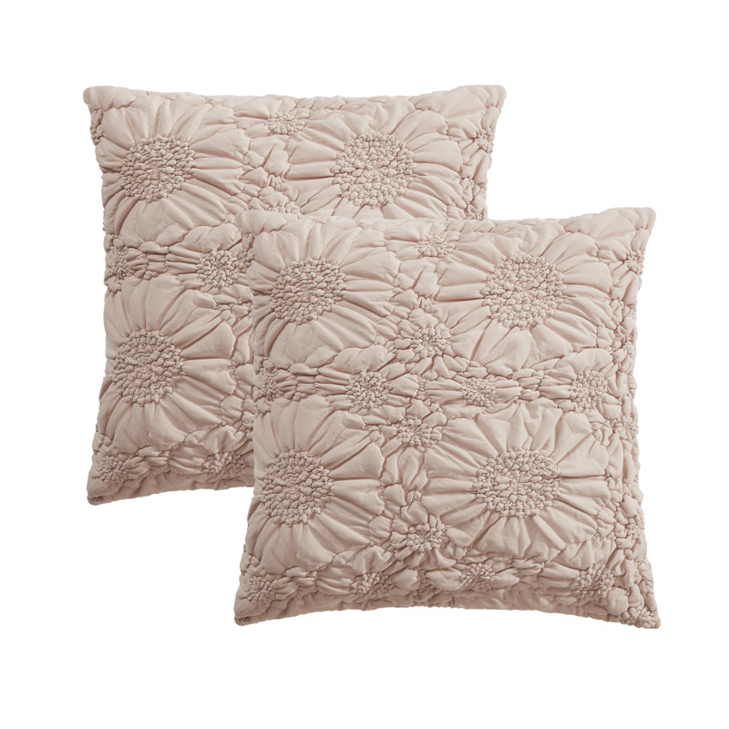 Ensemble d'édredon en coton Lou Lou, Rose coucher de soleil, Couvre-lit très grand et 2 taies d'oreiller 