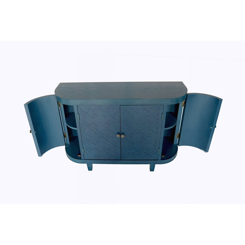 Armoire de rangement avec 4 portes, Bleu antique