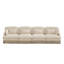 Canapé 131 places confortable en chenille à imprimé léopard de 131 po, bord à pampille délicat, canapé modulaire à la mode moderne, dossier et siège ergonomiques, assemblage facile, siège profond pour le salon, café beige-917402620