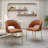 Morden Pu Leather Dining Chairs With Metal Legs (set Of 2)-1875376756