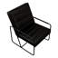 Fauteuil moderne avec cadre en métal et cuir-1663950097