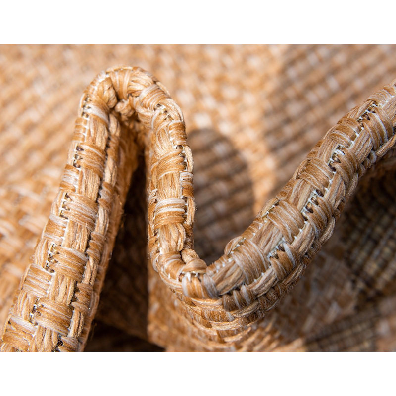Indoor/Outdoor Veranda Area Rug Caramel Color, Rectangle 6'1" x 9'