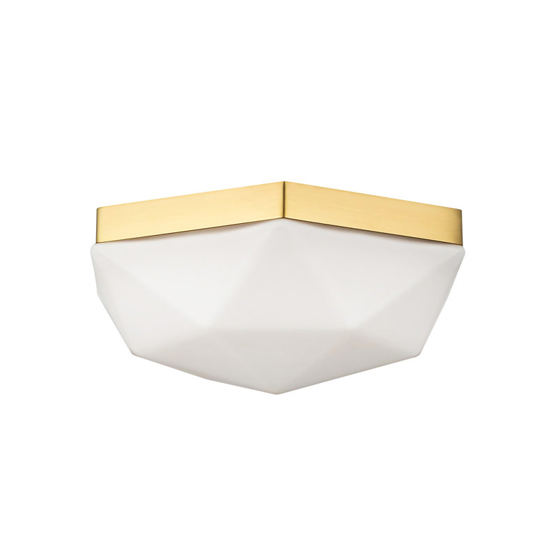Arlenne Glass Flush Mount, Brushed Gold