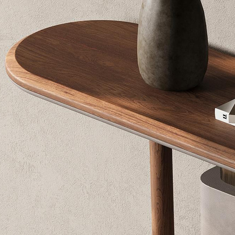 Modern Minimalist  Console Table, 35" H x 47.2" W x 13.8" D, Walnut