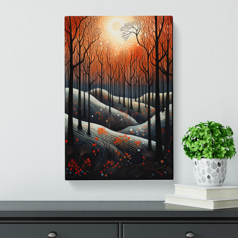 Winter Forest Modern - Wrapped Canvas, 60cm H x 40cm W x 3cm D