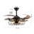 48-Inch Modern Black Ceiling Fan With Light And Remote Control (Bulb Not Included)