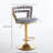 Wardat Set of 2 Bar Chair with Golden Iron Tube Legs-610765599