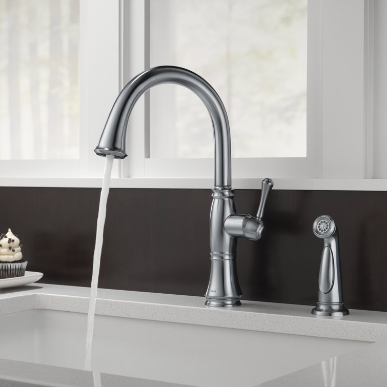 Cassidy Single Handle Kitchen Faucet with Diamond Seal® Technology and With Accessories