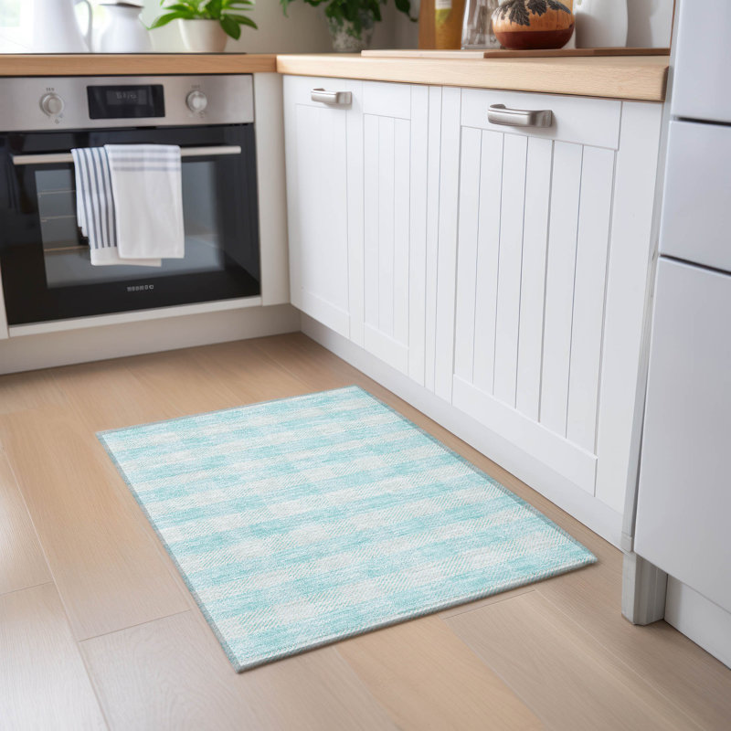 Colzie Flatweave Checkered Indoor / Outdoor Rug, Rectangle 1'8" x 2'6"